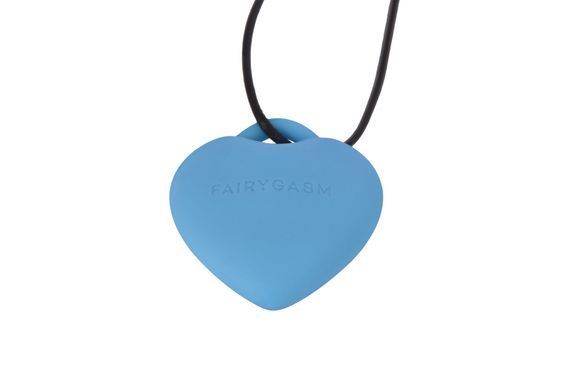 Мини-вибратор &laquo;Сердечко&raquo; FairyGasm PleasureStone blue, 9 режимов, на шнурке SX0643 фото