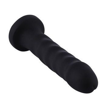 Силиконовый фаллоимитатор для секс-машин Hismith 7.1&Prime; Anal Dildo Black, система KlicLok SO6201 фото