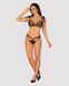 Полупрозрачный эротический комплект Obsessive Obsessivia 2pcs set black L/XL, бюстгальтер и трусики SO7298 фото 3