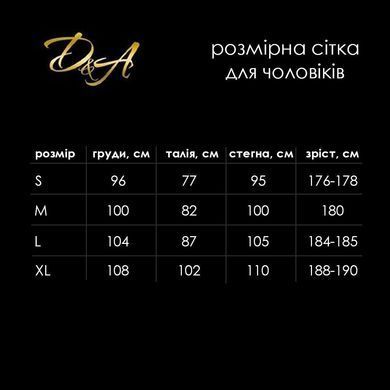 Чоловічий лакований комбідрес D&A, XS/S, з лампасами, відкриті сідниці SO9575 фото