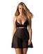 Бебі-дол Obsessive Nutris babydoll & thong, XL/2XL, імітація ліфа та спіднички, стрінги в комплекті SX1165 фото 1