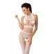 Бодістокінг Passion BS048 white, комбінезон, імітація колгот та відкритого топа PBS048W фото 1