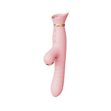 Пульсатор-вибратор с вакуумной стимуляцией клитора Zalo - ROSE Thruster Strawberry Pink SO6682 фото