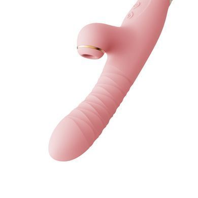 Пульсатор-вибратор с вакуумной стимуляцией клитора Zalo - ROSE Thruster Strawberry Pink SO6682 фото