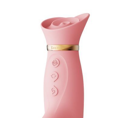 Пульсатор-вибратор с вакуумной стимуляцией клитора Zalo - ROSE Thruster Strawberry Pink SO6682 фото