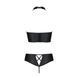 Комплект из эко-кожи Passion NANCY BIKINI S/M, black, бра и трусики с имитацией шнуровки SO5368 фото 6