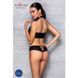 Комплект из эко-кожи Passion NANCY BIKINI S/M, black, бра и трусики с имитацией шнуровки SO5368 фото 4