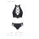 Комплект из эко-кожи Passion NANCY BIKINI S/M, black, бра и трусики с имитацией шнуровки SO5368 фото 7