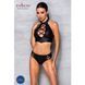 Комплект из эко-кожи Passion NANCY BIKINI S/M, black, бра и трусики с имитацией шнуровки SO5368 фото 3