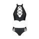 Комплект из эко-кожи Passion NANCY BIKINI S/M, black, бра и трусики с имитацией шнуровки SO5368 фото 5