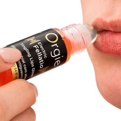 Віброблиск для губ Orgie Electric Fellatio Lips Gloss Tutti-frutti 10 мл, з ефектом поколювання SX1548 фото
