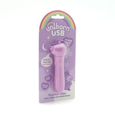 Вибратор-единорожка Unihorn USB Bullet &ndash; Karma Lilac, вибропуля, USB-зарядка, 10 режимов SX2868 фото