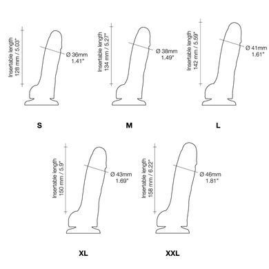 Реалистичный фаллоимитатор Strap-On-Me Sliding Skin Realistic Dildo Fuchsia L, эффект подвижной кожи SO6257 фото