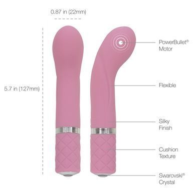 Розкішний вібратор Pillow Talk - Racy Pink з кристалом Swarovski для точки G, подарункове паковання SO2719 фото