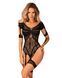 Нейлоновий бодістокінг з імітацією гартер Obsessive Bodystocking G334 S/M/L, black, з доступом SO7700 фото 1