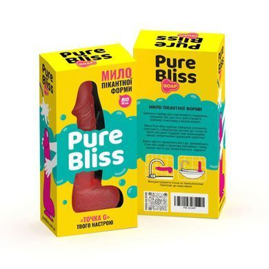 Мило у формі пеніса Pure Bliss BIG Red, крафтове мило-член, натуральне SO6365 фото