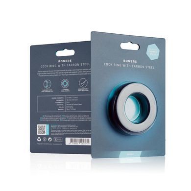 Ерекційне кільце Boners Cock Ring With Steel Core, сталеві вставки, внутрішній діаметр 3,7 см SO8874 фото