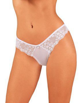 Напівпрозорі трусики Obsessive Heavenlly panties M/L, відкриті сідниці SO8170 фото