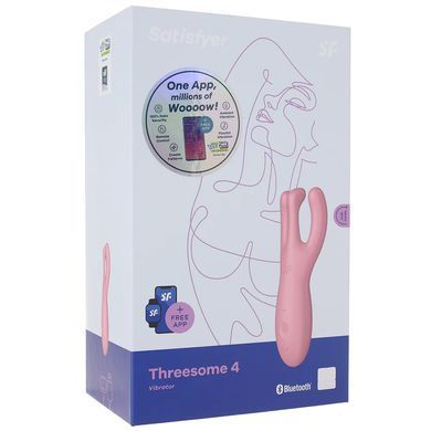 Клиторальный смарт-вибратор Satisfyer Threesome 4 Pink с тремя пальчиками SO6082 фото
