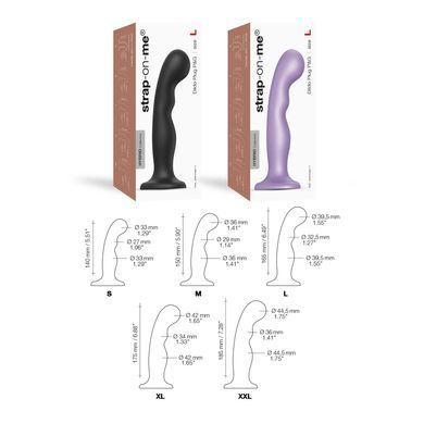 Насадка для страпона Strap-On-Me Dildo Plug P&G Black M SO9002 фото