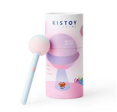 Вибратор-конфетка на палочке KISTOY Lala Pop, 2 мотора, маска на глаза в комплекте SO8710 фото