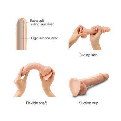 Реалистичный фаллоимитатор Strap-On-Me Sliding Skin Realistic Dildo Vanille XL, эффект подвижной кож SO6262 фото