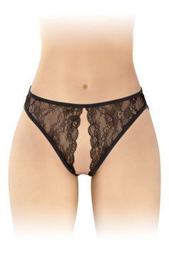 Трусики з відкритим доступом Fashion Secret Victoria Black, мереживо SX2606 фото