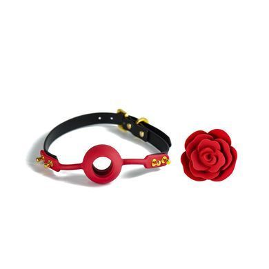 Розкішний кляп у вигляді троянди Zalo - Rose Ball Gag, подвійне використання SO6690 фото