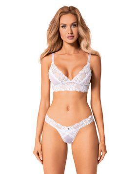 Еротичний комплект Obsessive Heavenlly 2-pcs set XL/2XL, бюстгальтер і танга SO8174 фото