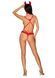 Еротичний костюм чортика зі стреп Obsessive Evilia teddy red L/XL SO7707 фото 6