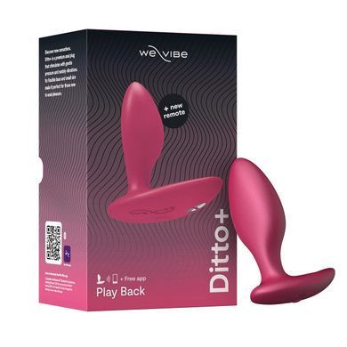 Анальна смарт-вібропробка We-Vibe Ditto+ Cosmic Pink, 10 режимів, пульт ДК SX0519 фото