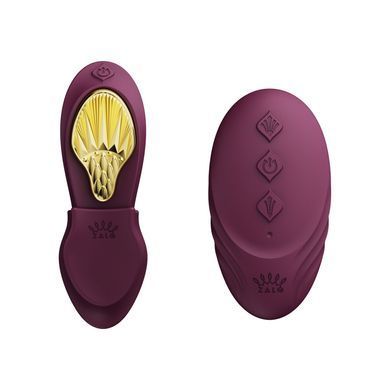 Смарт-вибратор в трусики Zalo - AYA Velvet Purple, насадка и пульт ДУ SO6648 фото