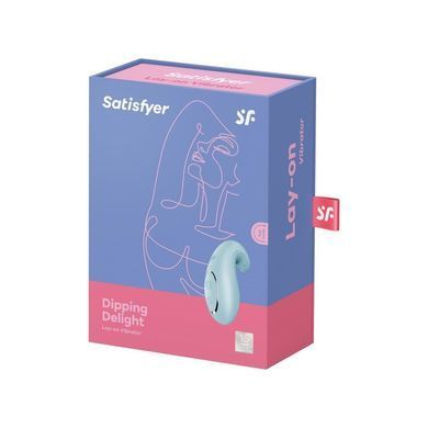 Вибратор Satisfyer Dipping Delight Light Blue, 2 мотора, гибкий кончик SO6991 фото