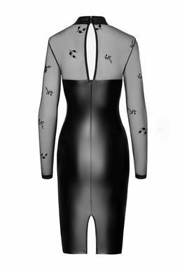 Сукня Noir Handmade F310 Sublime, XL, black, міді, мокрий ефект, верх &mdash; сітка, довгий рукав SX0300 фото