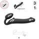 Безремінний страпон з вібрацією Strap-On-Me Vibrating Black M, діаметр 3,8см, пульт ДК, регульований SO3354 фото 3