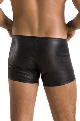 Мужские кожаные боксеры с молниями Passion 049 SHORT MATT XXL/XXXL Black SO7620 фото