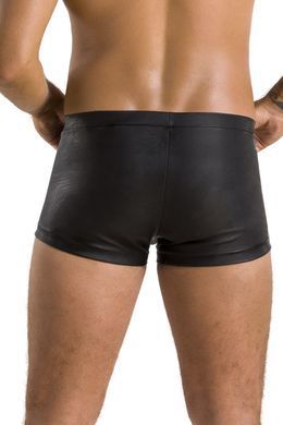 Мужские кожаные боксеры с клапаном Passion 050 SHORT PATRICK L/XL Black SO7621 фото