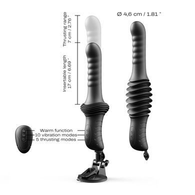 Пульсатор з вібрацією Dorcel Deep Orgasm, 2 незалежні мотори, підігрів до 41 &deg;C, пульт ДК SX3211 фото