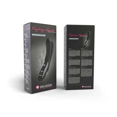 Вібратор подвійний з електростимуляцією Mystim Tingling Aparte eStim Black, міостимулятор SO2989 фото
