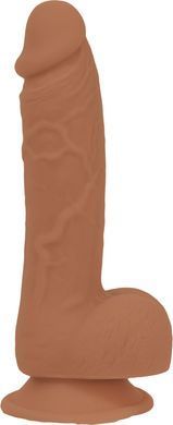 Фаллоимитатор ADDICTION Steven 7.5" Silicone Dong Caramel, вибропуля в подарок SX3155 фото