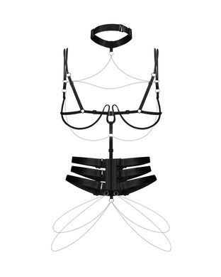 Портупея Obsessive Premisis Black harness S/M/L SX3117 фото