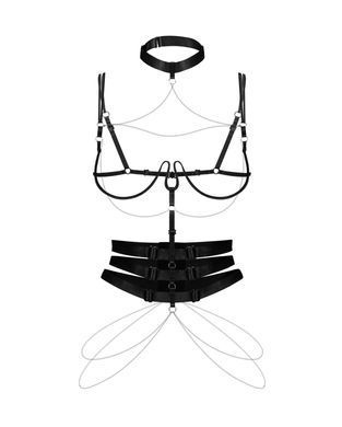 Портупея Obsessive Premisis Black harness S/M/L SX3117 фото