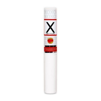 Стимулювальний бальзам для губ унісекс Sensuva &ndash; X on the Lips Strawberry з феромонами, полуниця SO4461 фото