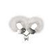 Наручники металеві Adrien Lastic Handcuffs White з білим пухнастим оздобленням AD30310 фото 1