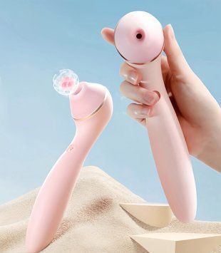 Вакуумний стимулятор з вібратором KISSTOY Polly Max Pink SO9558 фото