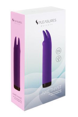 Вибратор S Pleasures Bullets Amethyst, фиолетовый, с двумя отростками, 10 режимов, диаметр 2,8 см SX1604 фото