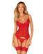 Комплект корсет и стринги Obsessive Ingridia corset & thong M/L, красный SO9029 фото 1