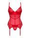 Комплект корсет и стринги Obsessive Ingridia corset & thong M/L, красный SO9029 фото 3