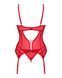 Комплект корсет и стринги Obsessive Ingridia corset & thong M/L, красный SO9029 фото 4