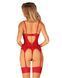 Комплект корсет и стринги Obsessive Ingridia corset & thong M/L, красный SO9029 фото 2